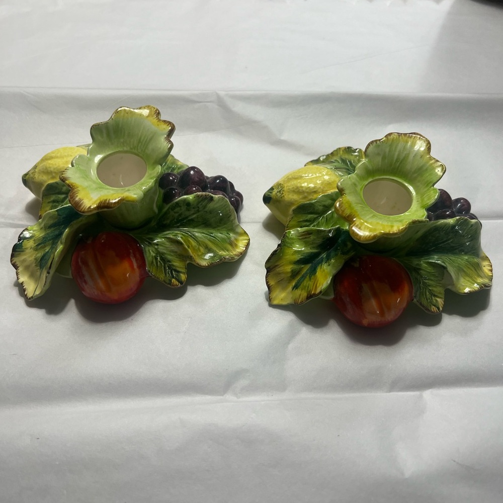 Arnart Candle holders Vintage fruit